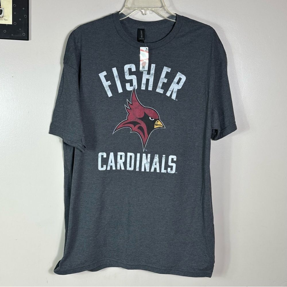 Gildan Dark Gray Fisher Cardinals Men's Tee